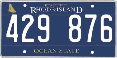 RI license plate 429876
