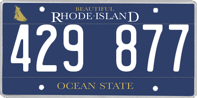RI license plate 429877