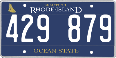 RI license plate 429879