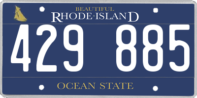 RI license plate 429885