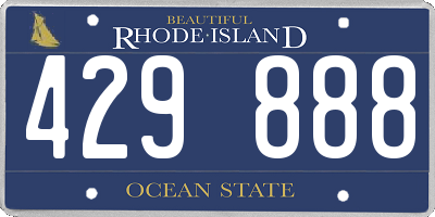 RI license plate 429888