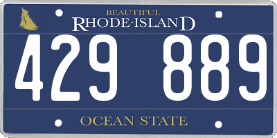 RI license plate 429889