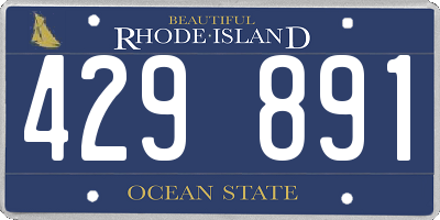 RI license plate 429891