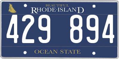RI license plate 429894