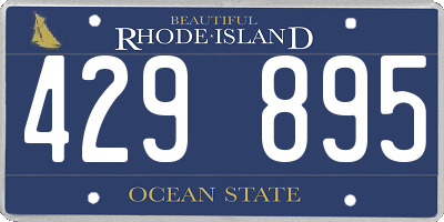 RI license plate 429895