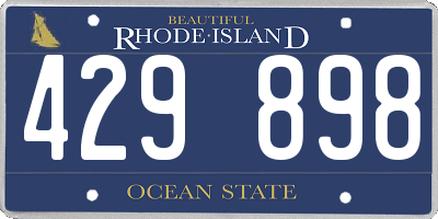 RI license plate 429898