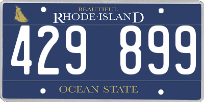 RI license plate 429899
