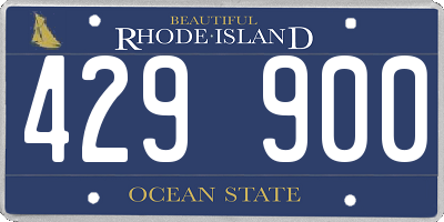 RI license plate 429900