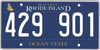 RI license plate 429901