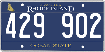 RI license plate 429902