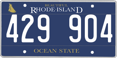 RI license plate 429904