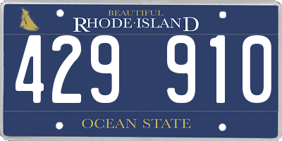 RI license plate 429910