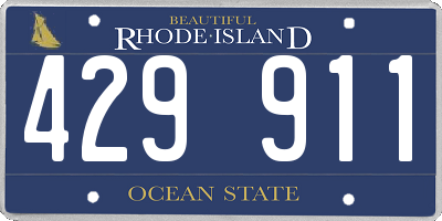 RI license plate 429911