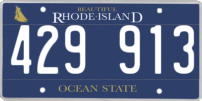 RI license plate 429913