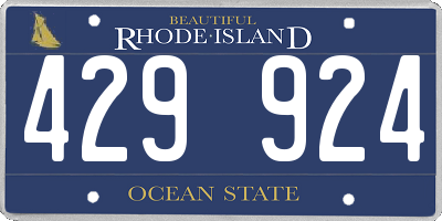 RI license plate 429924