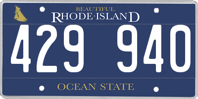 RI license plate 429940