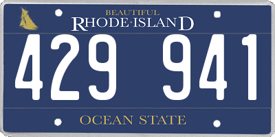 RI license plate 429941