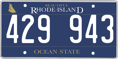RI license plate 429943