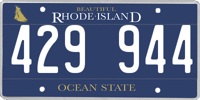 RI license plate 429944