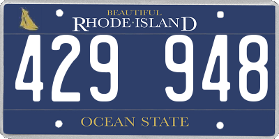 RI license plate 429948