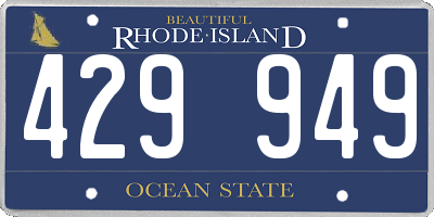 RI license plate 429949
