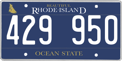 RI license plate 429950