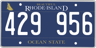 RI license plate 429956