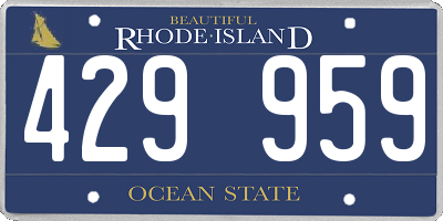 RI license plate 429959