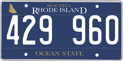 RI license plate 429960