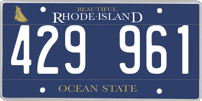 RI license plate 429961