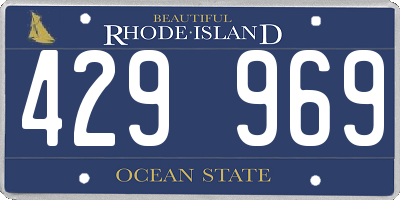 RI license plate 429969