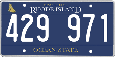 RI license plate 429971