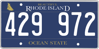 RI license plate 429972