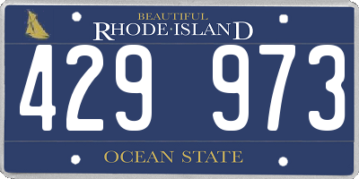 RI license plate 429973