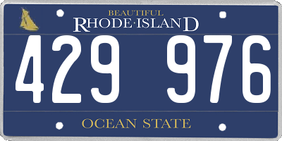 RI license plate 429976