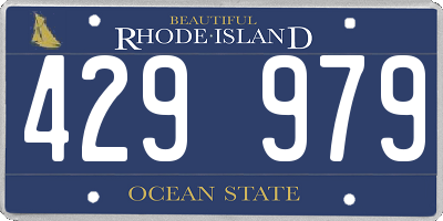 RI license plate 429979
