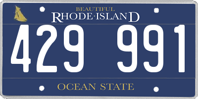 RI license plate 429991