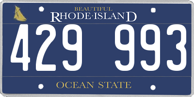RI license plate 429993