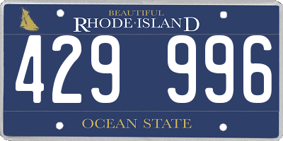 RI license plate 429996