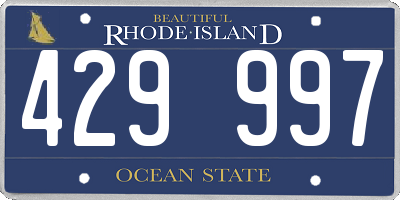 RI license plate 429997
