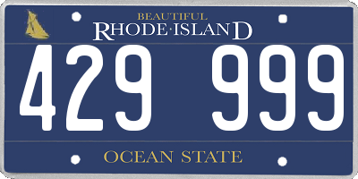 RI license plate 429999