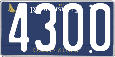 RI license plate 4300