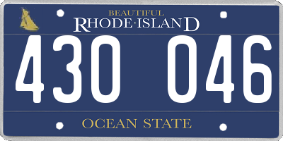 RI license plate 430046