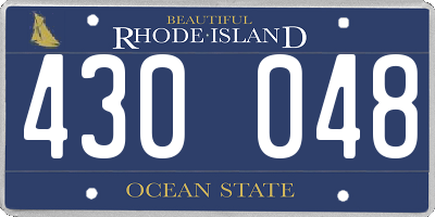 RI license plate 430048
