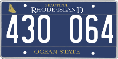 RI license plate 430064