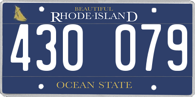 RI license plate 430079