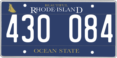RI license plate 430084