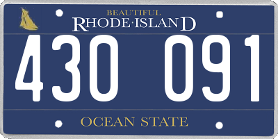 RI license plate 430091