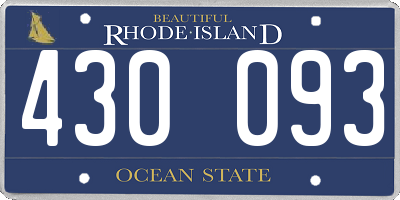 RI license plate 430093