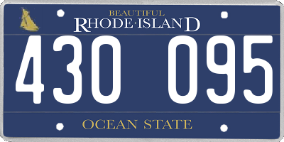 RI license plate 430095